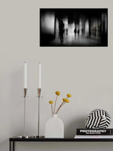 Yellow lights in the shop window Poster och Canvastavla