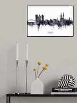 Zagreb Croatia Skyline Poster och Canvastavla