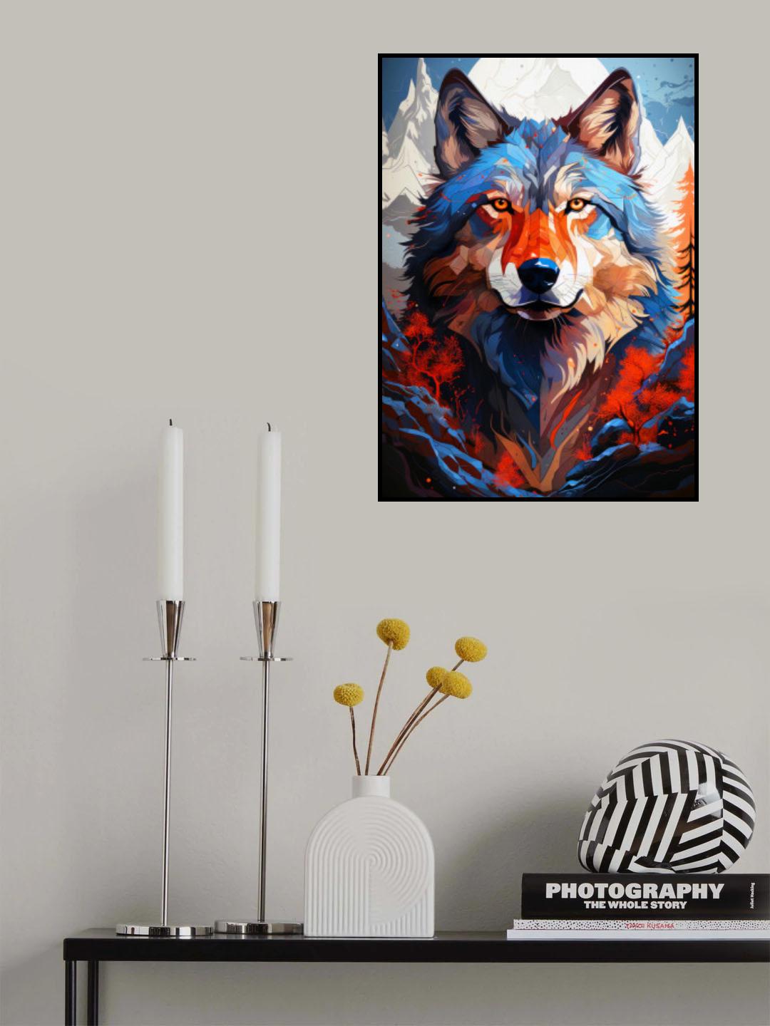 Wolf animal art #wolf Poster och Canvastavla