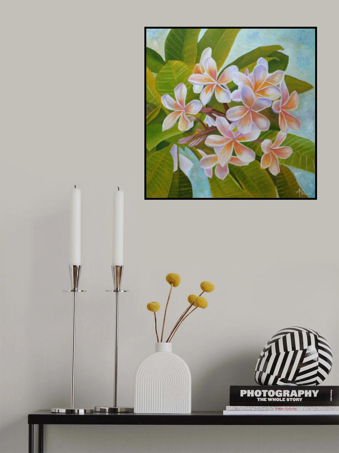 Plumeria Poster och Canvastavla