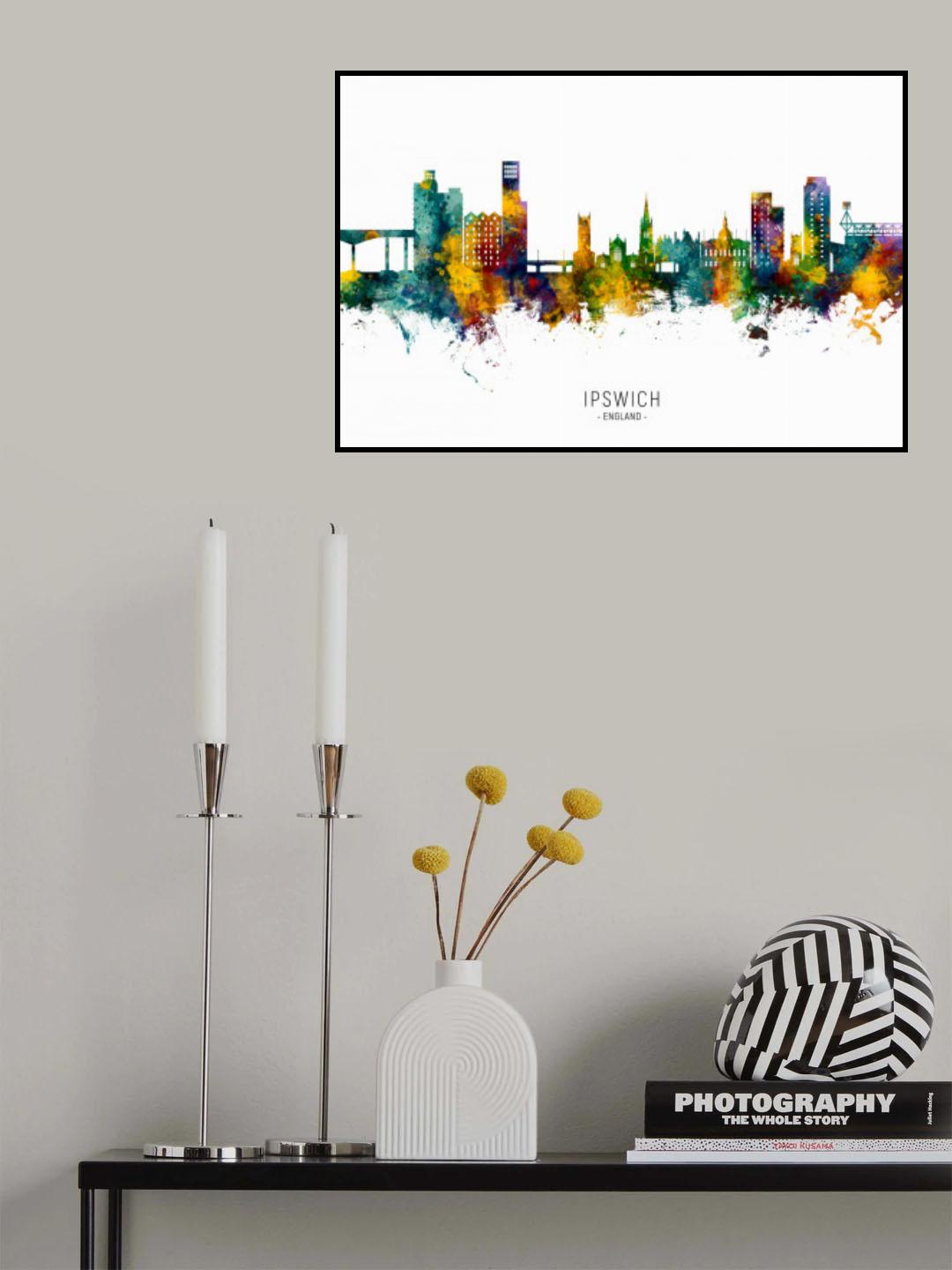 Ipswich England Skyline Poster och Canvastavla