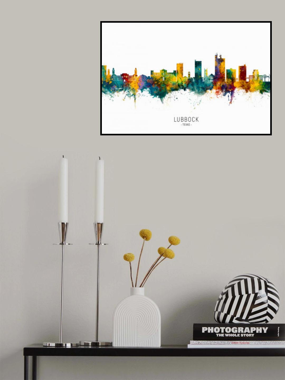 Lubbock Texas Skyline Poster och Canvastavla