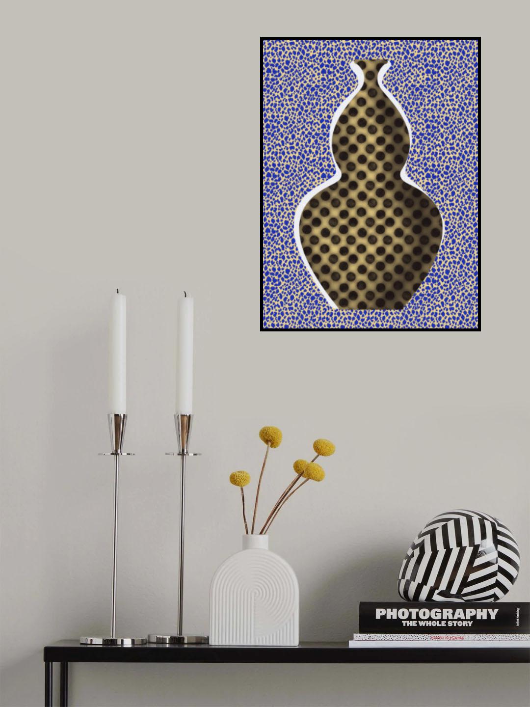 Polka Dot Vase Poster och Canvastavla