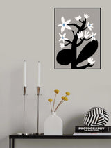 Black and White Flower Poster och Canvastavla