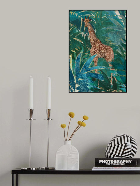 Giraffe in the jungle Poster och Canvastavla