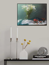 Still life with Cherry and Chamomiles Poster och Canvastavla