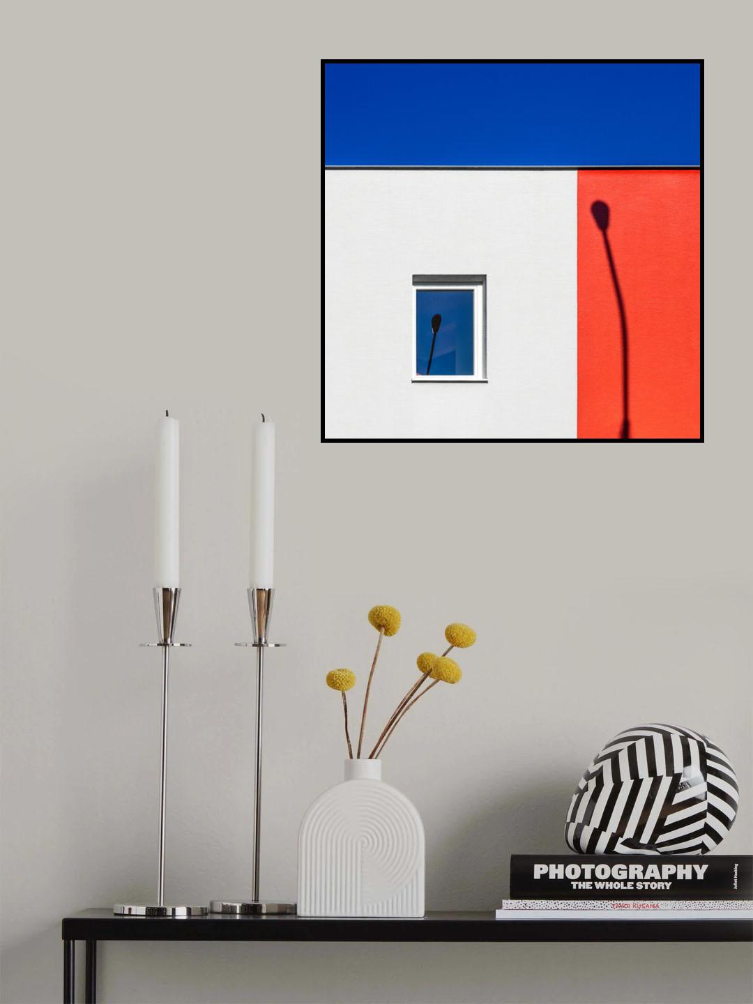White, blue, red. Poster och Canvastavla