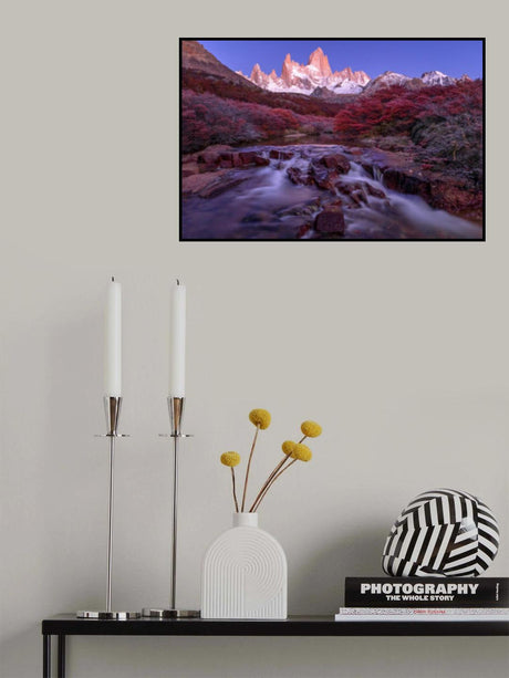 Tranquil Morning in Patagonia Poster och Canvastavla