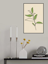 Abstract One Line Leaf Drawing I Poster och Canvastavla