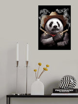 panda crossgun Poster och Canvastavla