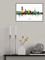 Turin Italy Skyline Poster och Canvastavla