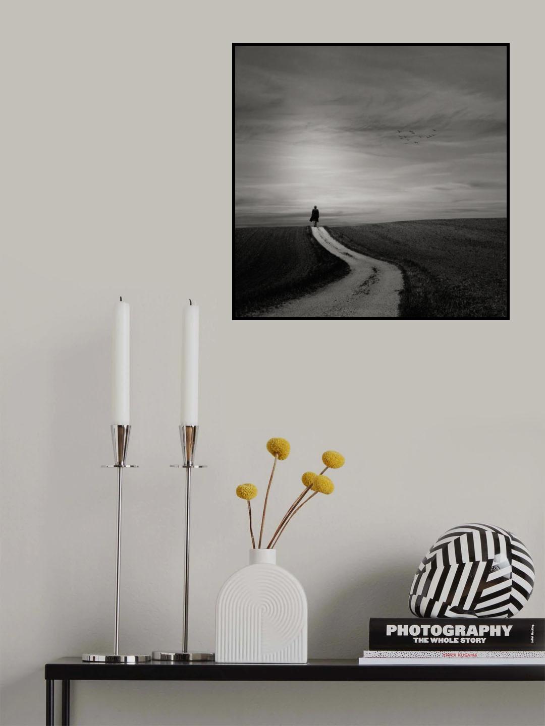 Walking Alone Poster och Canvastavla