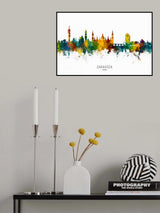 Zaragoza Spain Skyline Poster och Canvastavla