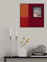 Red with a touch of sky Poster och Canvastavla