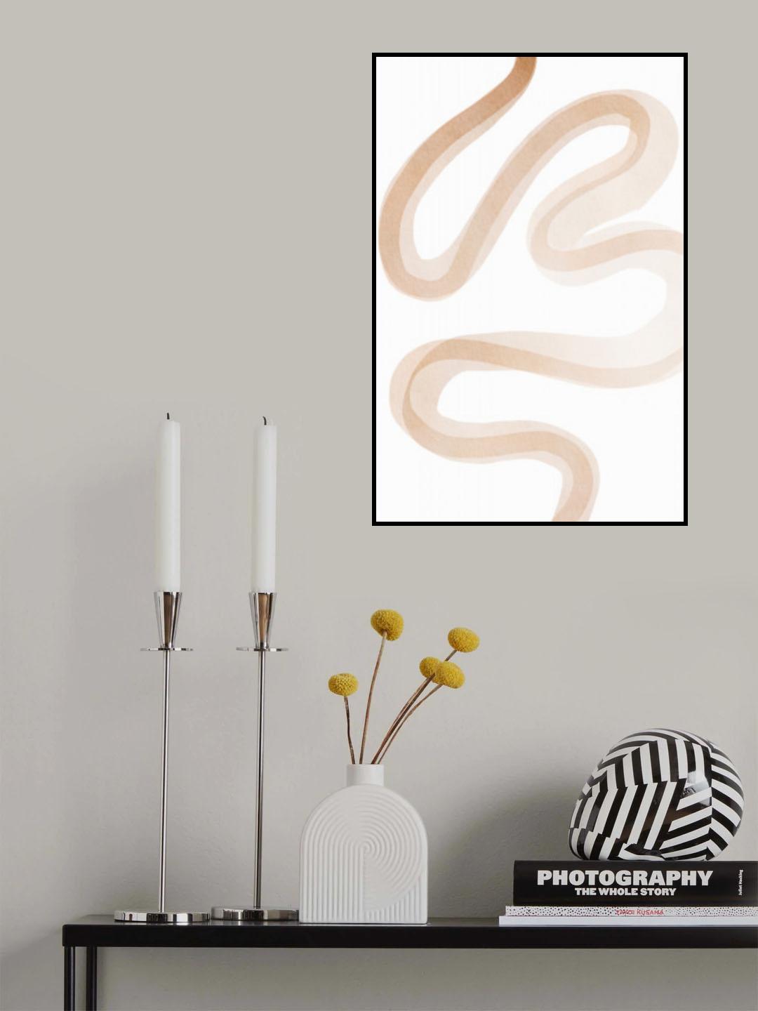 Squiggly Line Art Poster och Canvastavla