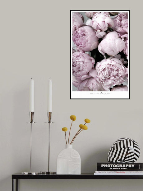Smile and dream peonies Poster och Canvastavla