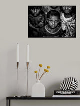 Rohingya children in the rain. Poster och Canvastavla