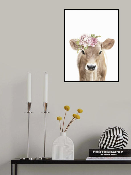 Floral Baby Calf Poster och Canvastavla