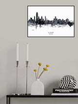 Albany New York Skyline Poster och Canvastavla