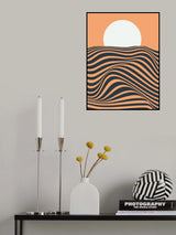 Wave and Sunset Poster och Canvastavla