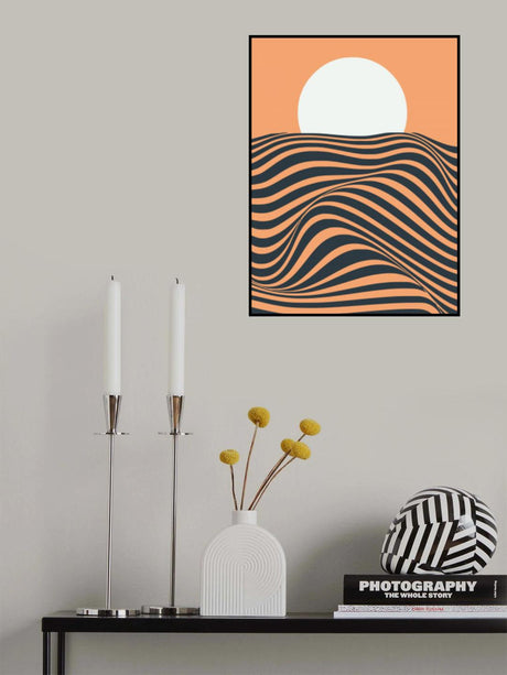 Wave and Sunset Poster och Canvastavla