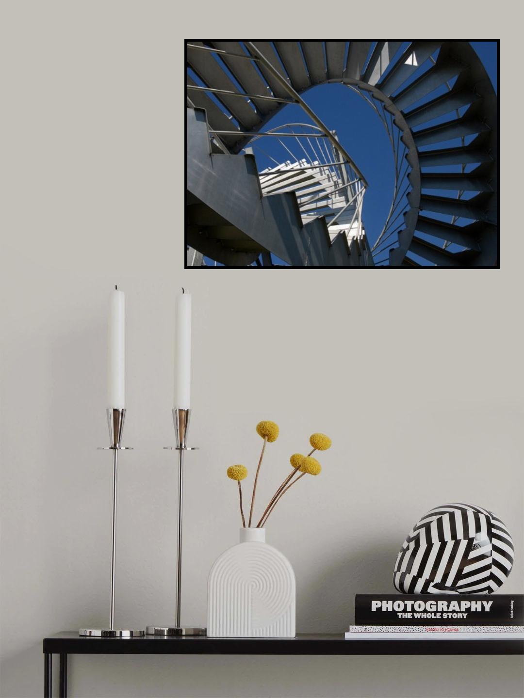 Stair with blue sky Poster och Canvastavla