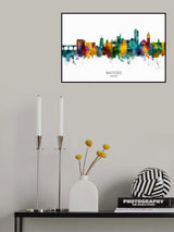 Watford England Skyline Poster och Canvastavla