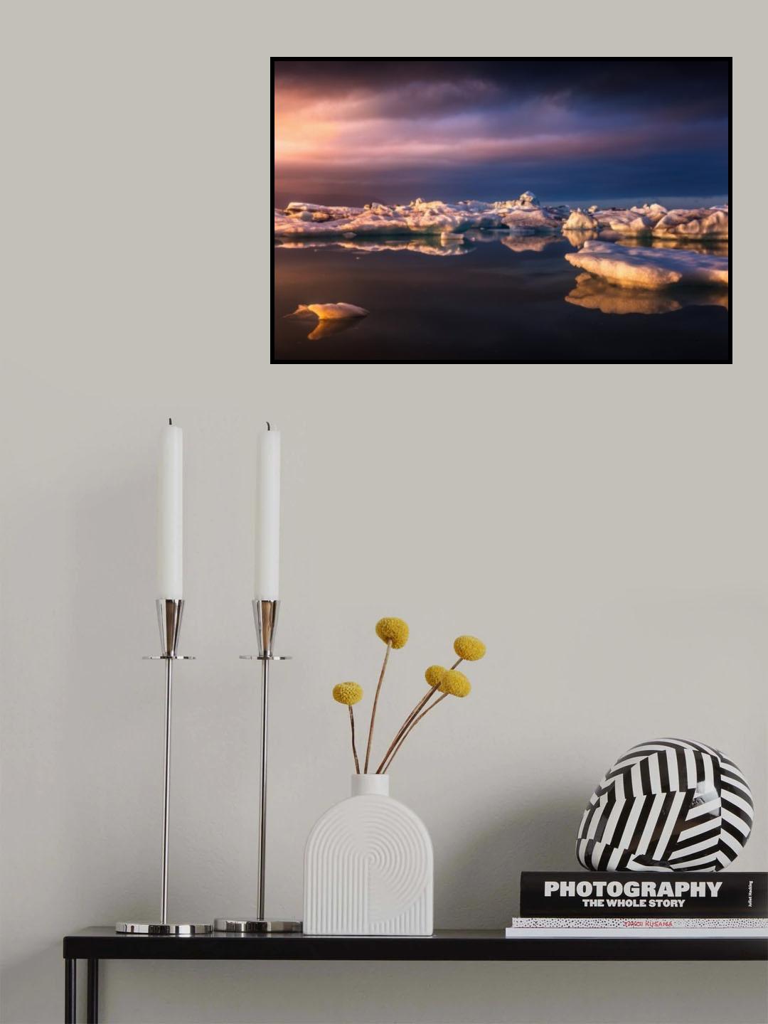 Brning ice Poster och Canvastavla