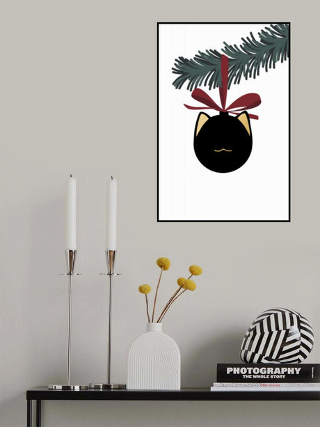 Meowrry bauble (black white) Poster och Canvastavla