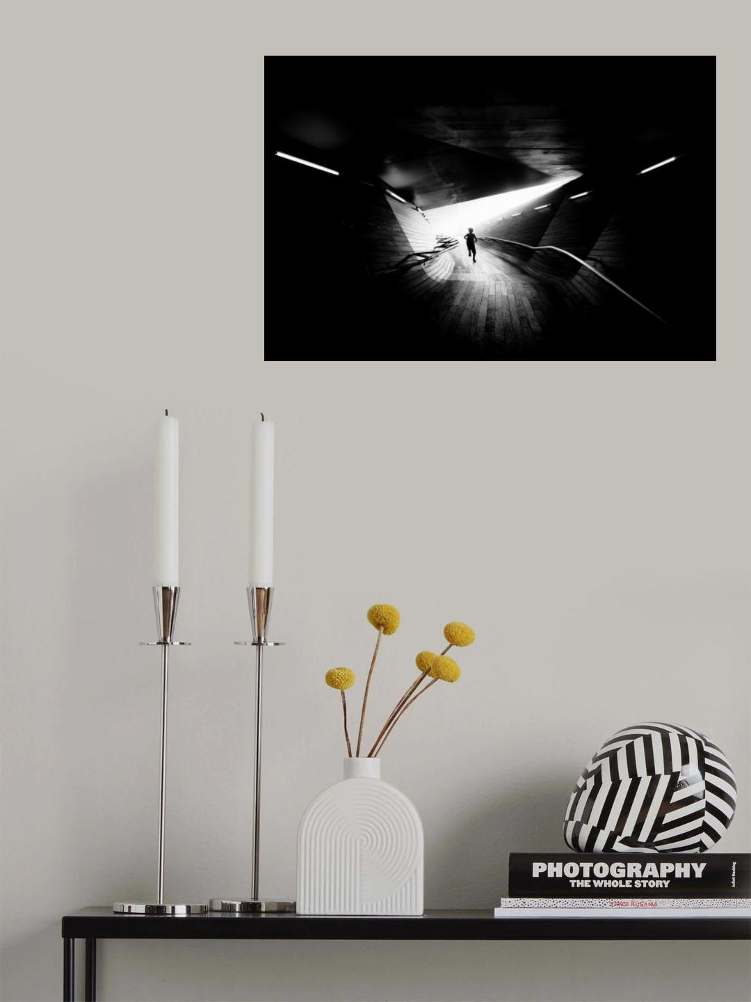 towards the lighted area Poster och Canvastavla