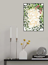 Silent night watercolor bouquet Poster och Canvastavla