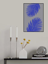 PALM LEAF 02 SOFT GRAY Poster och Canvastavla