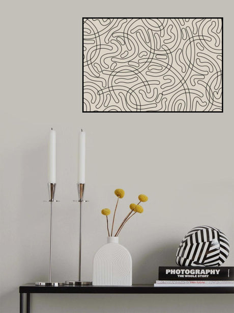 Simple Tube Line Pattern Poster och Canvastavla