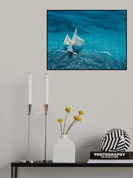 Croisement bleu Poster och Canvastavla