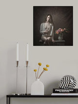 woman with flowers Poster och Canvastavla