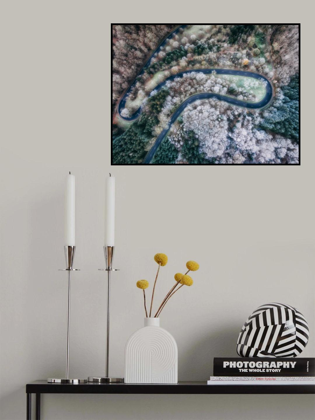 winter road Poster och Canvastavla