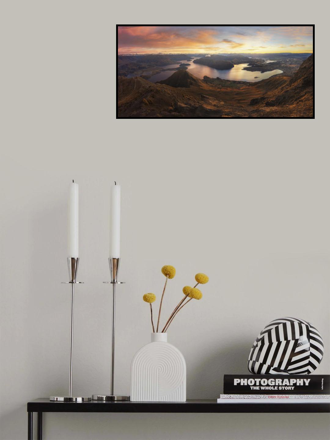 Roy's Peak - Panorama View Poster och Canvastavla