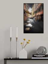 Alley with tables Poster och Canvastavla