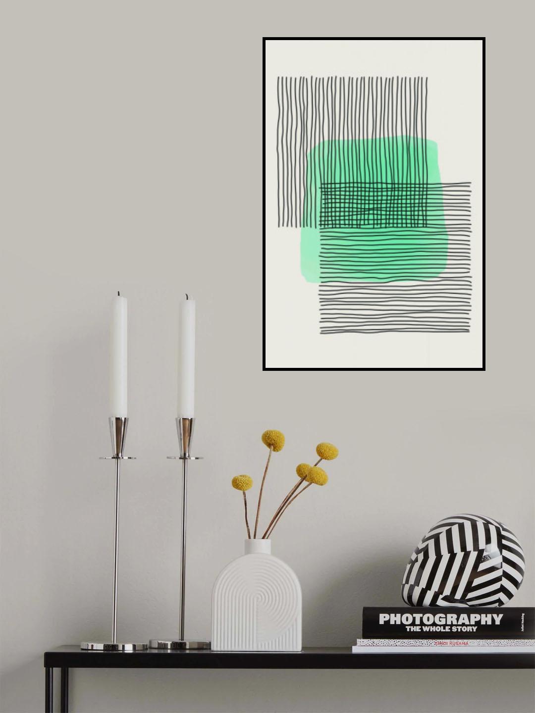 Light Green Abstract #3 Poster och Canvastavla