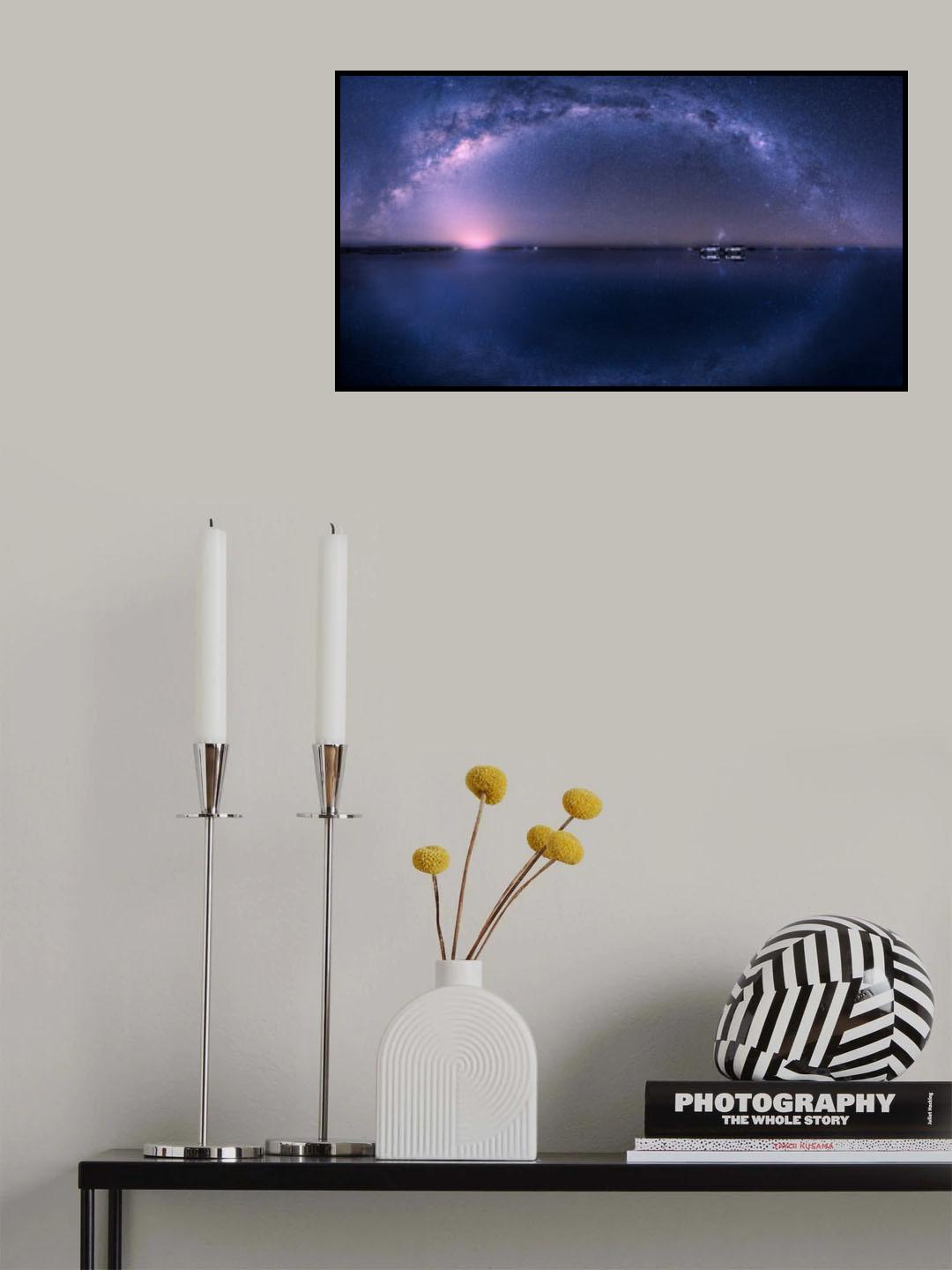 Milky Way Over Salt flat - Bolivia Poster och Canvastavla
