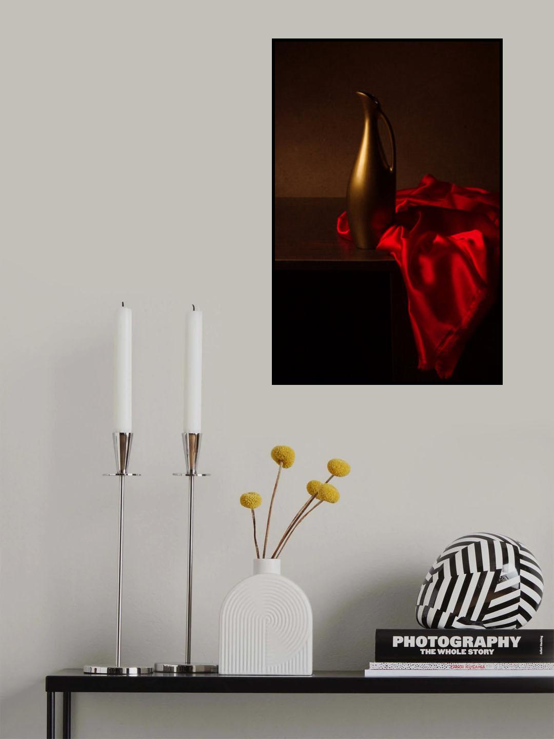 Still life with red cloth Poster och Canvastavla