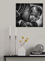 kiss from beautiful himba mom Poster och Canvastavla