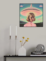 UFO Barbie Collage Art Poster och Canvastavla