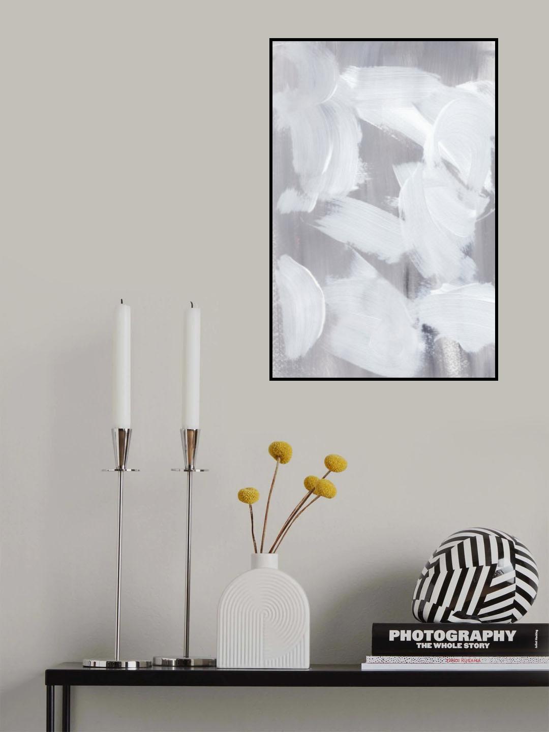 Grey touching White Poster och Canvastavla