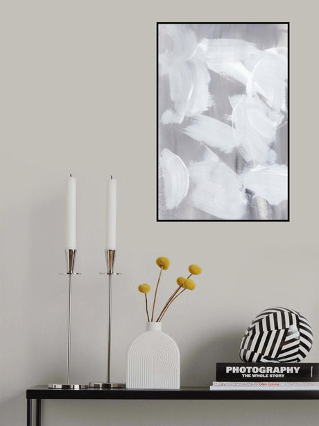 Grey touching White Poster och Canvastavla