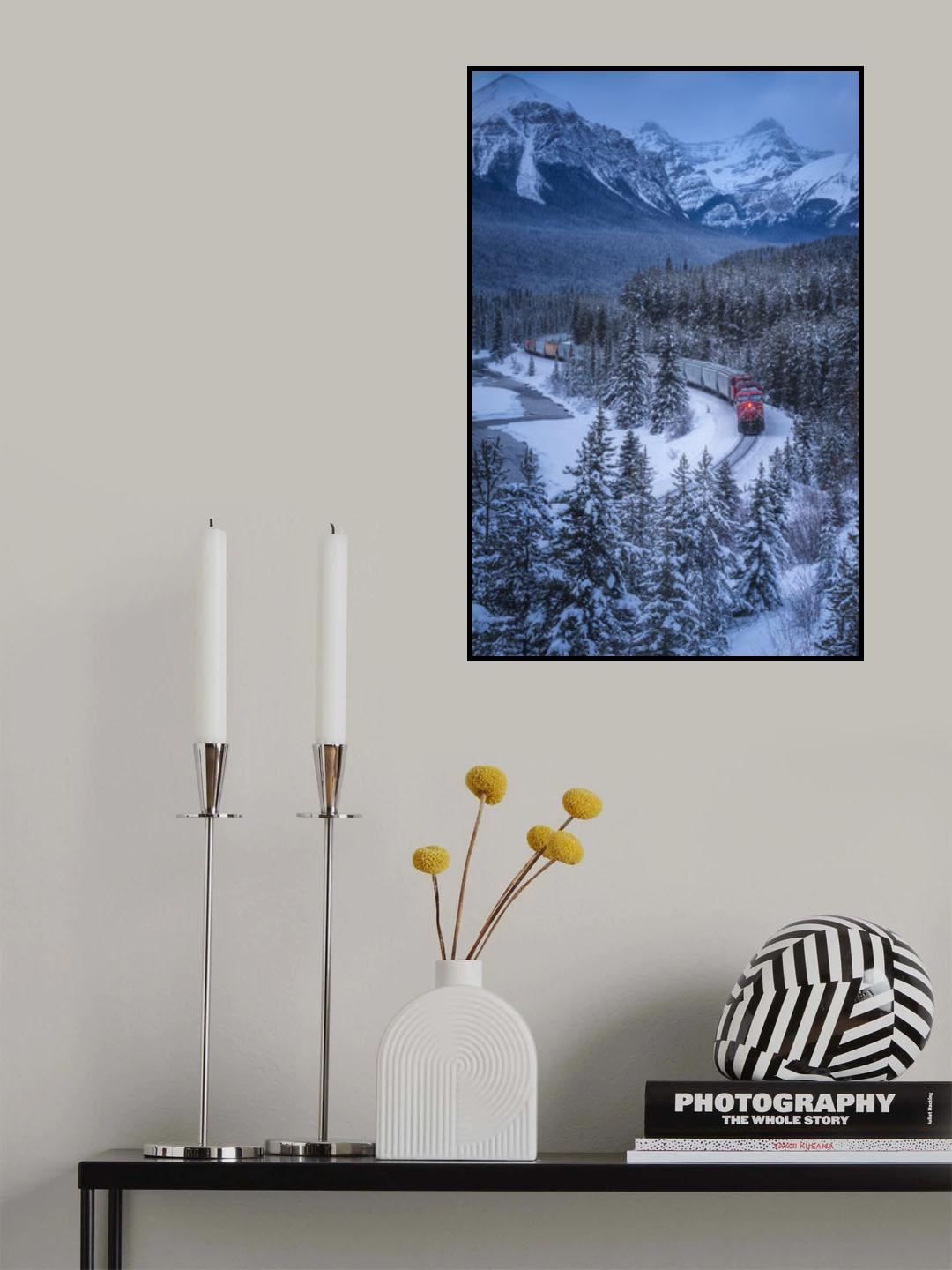 Train form Winter Poster och Canvastavla