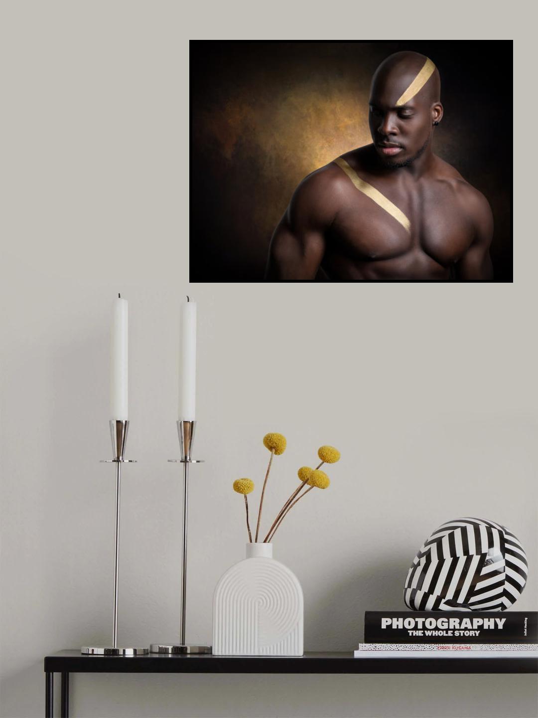 The Shy Muscle Man Poster och Canvastavla