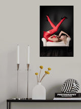 Black and White and Red all over Poster och Canvastavla
