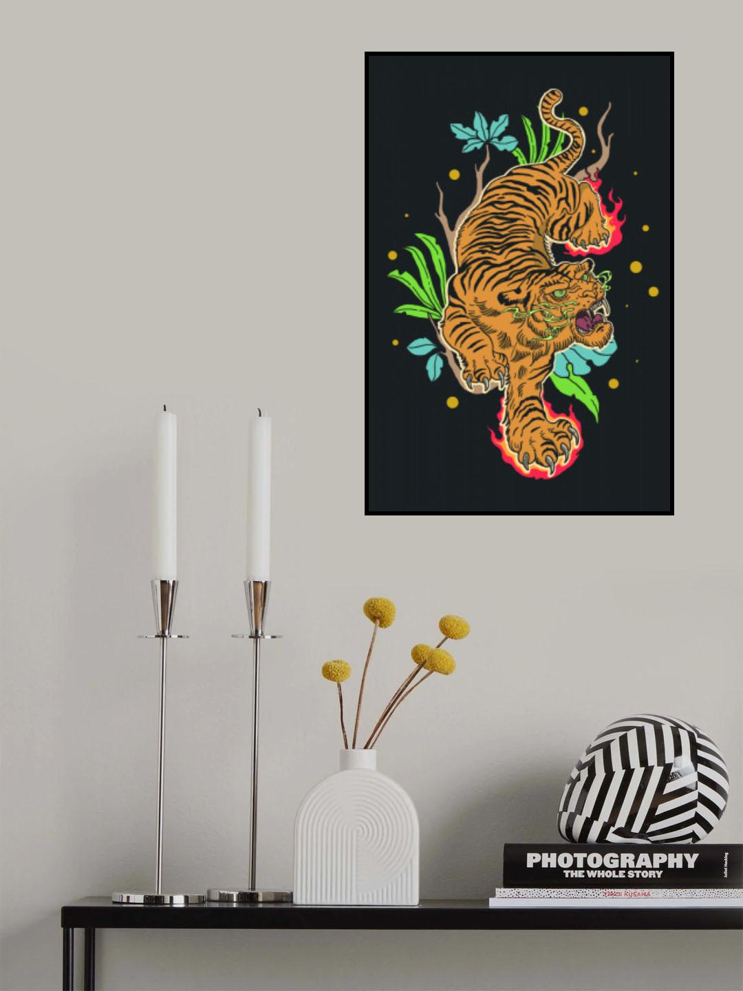 Classic Tiger Tattoo Poster och Canvastavla