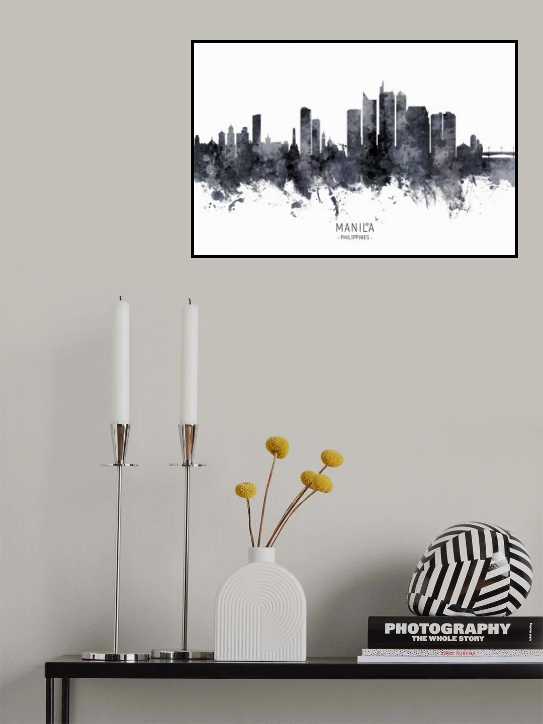 Manila Philippines Skyline Poster och Canvastavla